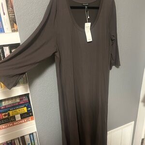 Eileen Fisher Scoop-Neck Midi Dress